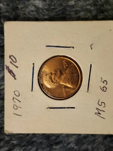 1970-S 1C Large Date BN Lincoln Cent MS65 - Picture 1 of 2
