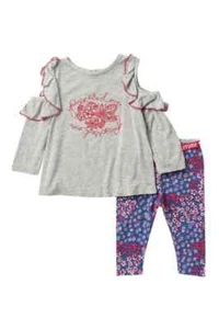 Baby Girl BCBGirls Cold Shoulder Modal Top & Leggings Set 24 month - Picture 1 of 1