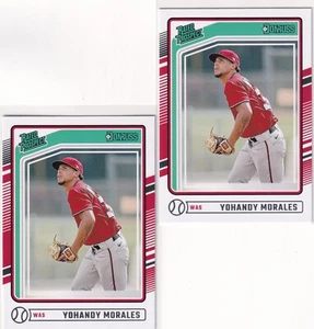 LOT (2) 2024 DONRUSS RATED PROSPECT RC YOHANDY MORALES NATIONALS ROOKIE (JC)4949 - Picture 1 of 1