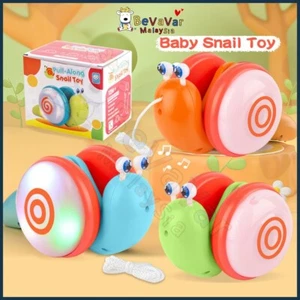 Bevavar Kids Toddler Crawling Toys Crawl Cartoon Snail Car Electric Baby Toys - Picture 1 of 12
