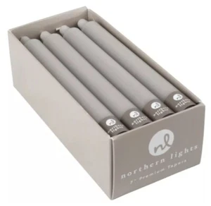Northern Lights 7 Inch Premium Tapers Candles STONE (Box Of 12) Quality - Picture 1 of 3