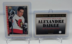 1993-94 Score #496 Alexandre Daigle Rookie Redemption & Redeemed Promo Cards - Picture 1 of 2