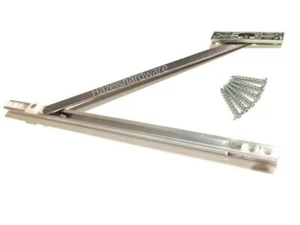 Brazo restrictor de puerta de PVC "MANTENER ABIERTO" de acero inoxidable de 90 a 130 grados - Imagen 1 de 2