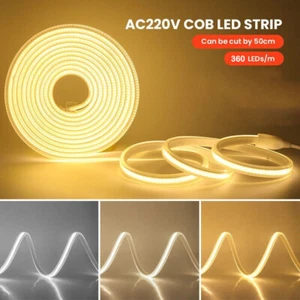 Kabinett Beleuchtung Dekorative 220V COB Lampe LED Streifen Licht 20M 360 LEDs/m - Picture 1 of 23