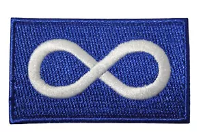 METIS BLUE Native Flag Embroidered Iron - On Patch Crest Badge..1.5" x 2.5" Inch - Picture 1 of 1