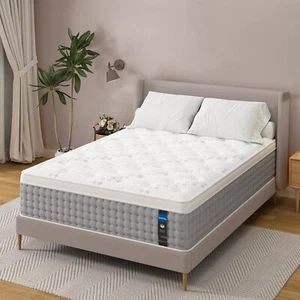 Sleepmax 14" Hybrid Mattress Gel Infused Memory Foam Pocket Spring Mattress Firm - Picture 1 of 6