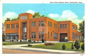 Clarksville TN Coca Cola Bottling Building Curt Teich Postcard Copy - Picture 1 of 2