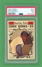 1961 Topps #575 Ernie Banks **** PSA NM+ 7.5 **** Chicago Cubs old baseball card