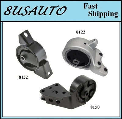 3PCS MOTOR & TRANS MOUNT FIT Nissan Sentra, 200SX, NX, TSURU 1.6L - Auto Trans. - Image 1 of 4