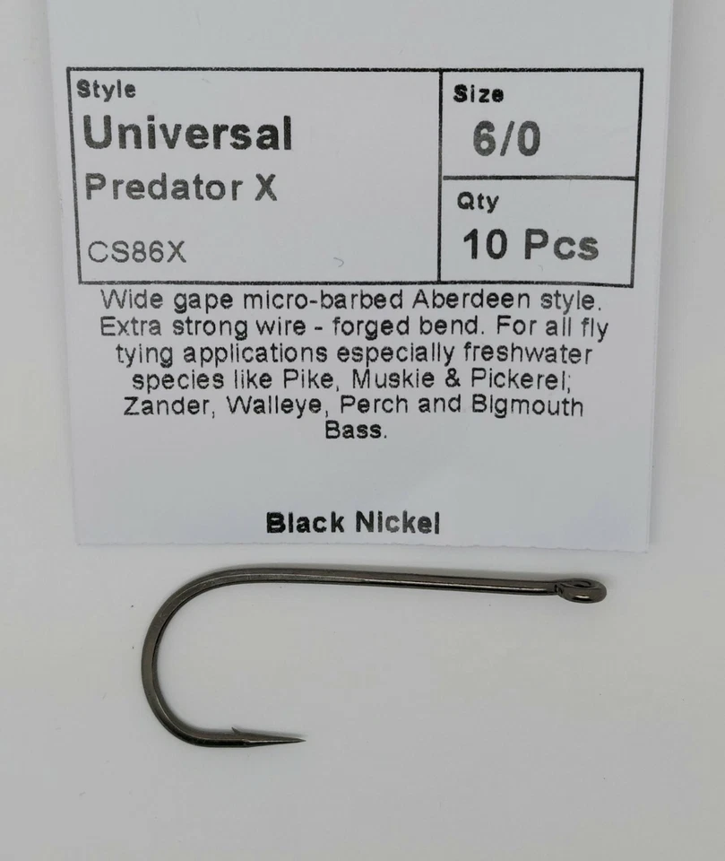 GANCHOS DE ATADO DE MOSCA UNIVERSAL PARTRIDGE PREDATOR X CS86X PARA MICROBARBA DE LUCIO Foto 1 de 1