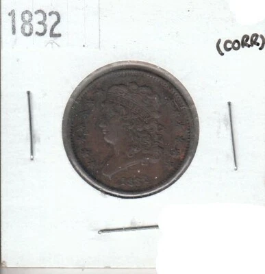 USA Half 1/2 Cent 1832 XF Extra Fine Tariff Incl - Image 1 of 2