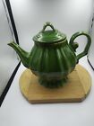  Rare Baum Bros. Style Eyes Anti-Green Collection Ribbed X-Large Green Teapot 9