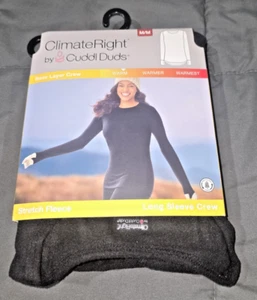 Climate Right By Cuddl Duds Damen Medium Stretch Fleece Langarm Rundhals Shirt - Bild 1 von 11