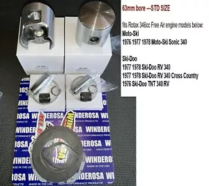1976 1977 1978 Ski-Doo 346FA TNT 340 RV_Moto-Ski Sonic Piston/Gasket Rebuild KIT - Picture 1 of 3