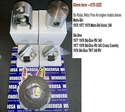 1976 1977 1978 Ski-Doo 346FA TNT 340 RV_Moto-Ski Sonic Piston/Gasket Rebuild KIT - Image 1 of 3