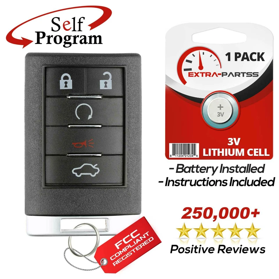 For 2008 2009 2010 2011 Cadillac STS Keyless Entry Remote Key Fob - Image 1 of 4