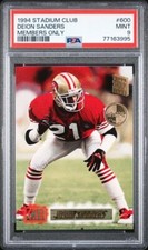 1994 Stadium Club Members Only #600 DEION SANDERS San Francisco 49ers PSA 9 MINT