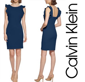 mejores ofertas en Vestidos de volantes azul Calvin Klein para mujeres | eBay