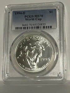 1994-D MS70 World Cup Commemorative Silver Dollar PCGS * - Picture 1 of 2