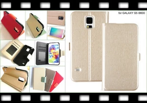 Flip Etui Case Cover Tasche für Samsung Galaxy S5 SM-G900 F Schutzhülle Hülle - Picture 1 of 5