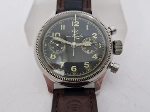 Kirova Chronograph Kal. 3017 - Militärstil - schwarzes Zifferblatt, 40 mm - 19 Juwelen - Bild 1 von 14