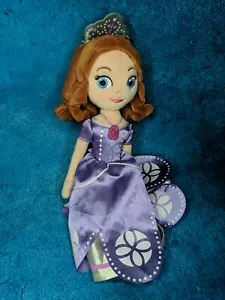 Princess Sophia Sofia The First Plush Doll 13” Disney Store Rag Doll Purple - Picture 1 of 2