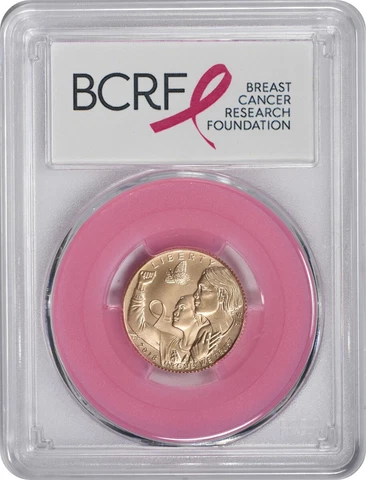 2018-W Breast Cancer Awareness $5 Gold MS70 FS PCGS Pink Label Cover