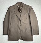 Oxxford Clothes Sport Coat Blazer Adult 40R Brown Wool Three Button Jacket Mens