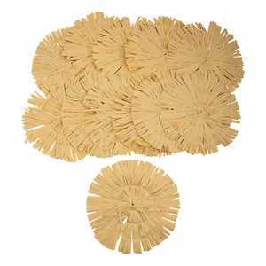 Round Fringe Luau Placemats Bulk 60 Pc - Picture 1 of 1