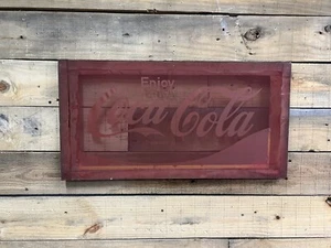 Vecchia insegna schermo stencil Coca Cola pubblicità vintage soda - Foto 1 di 9