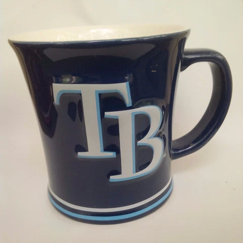 MLB TAMPA BAY RAYS 15 OUNCE SCULPTED CERAMIC COFFEE MUG Cover