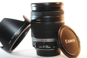 Canon EF-S 18-200mm 3.5-5.6 IS lens EW-78D NICE for EOS Rebel T8 T7 80D 90D 7D - Picture 1 of 8