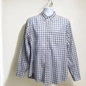 Camisa de vestir J.CREW abotonada azul manga larga para hombre talla grande defecto - Imagen 1 de 9