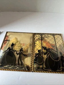 Vintage Paar Silhouetten Frau mit Kindern - Bild 1 von 5