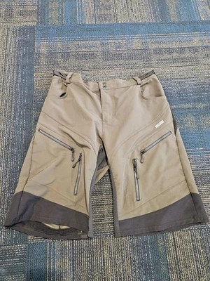 Arsuxeo Cycling Mountain Bike Shorts Mens XXL 2X MTB Zip Pockets Stretch Green  - Image 1 of 3