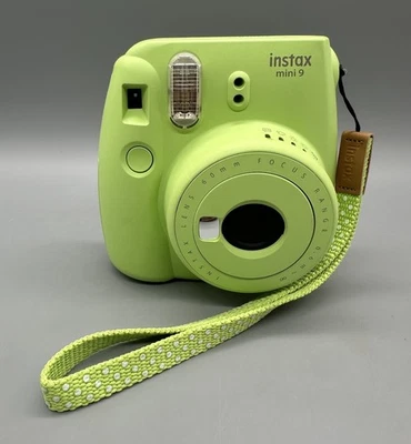 Lime Green Colour - Fujifilm Instax Mini 9 Instant Photos Films Polaroid Camera - Image 1 of 4