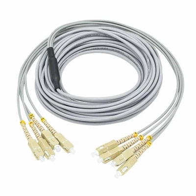 40~300M Armored LC/FC/SC/ST UPC MM 4Strand Fiber Optic Cable 62.5/125 Patch Cord - Image 1 of 4