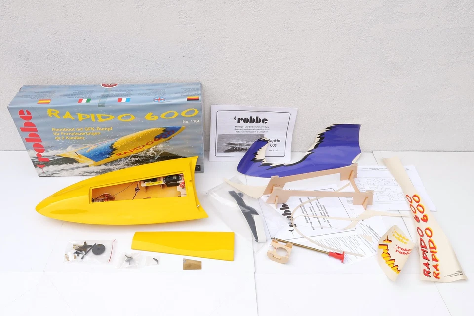 Robbe 1184 Rennboot Rapido 600 mit GFK-Rumpf - OVP - Bild 1 von 4