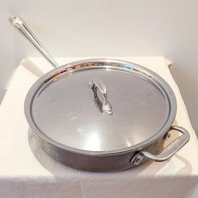 ALL CLAD D5 METALCRATERS 3 QT 5 PLY SAUTE PAN 11" W/S.S. LID STAINLESS STEEL USA - Image 1 of 4