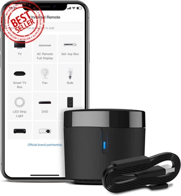 Broadlink RM4 Mini S Universal IR Remote Hub – WiFi Smart Home Alexa Control - image 1 of 4