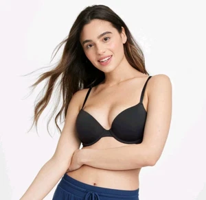 Damen Everyday leicht gefütterter Demi T-Shirt BH schwarz 36DD - Bild 1 von 5