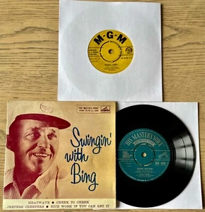 BING CROSBY SWINGIN' WITH BING & MUSKRAT RAMBLE 2X7" HMV/MGM (1950s/1960) EX - Picture 1 of 2