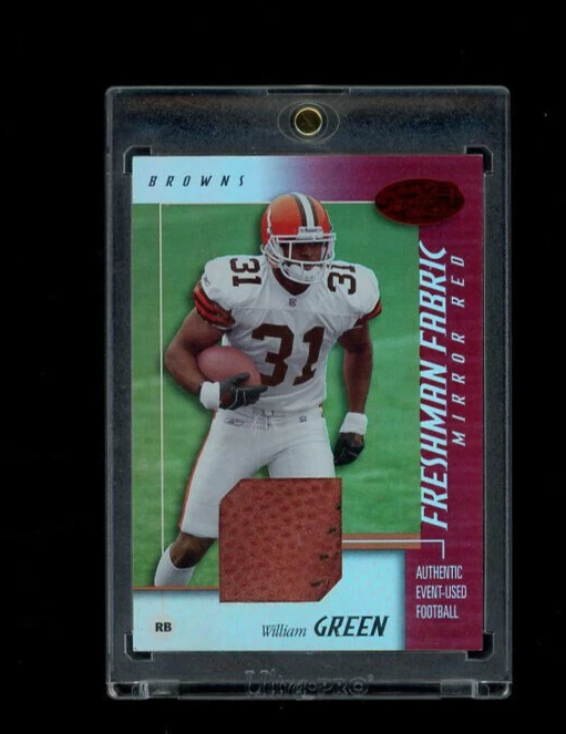 2002 Leaf Certified Freshman Fabric 196/250 William Green #113 Rookie RC - Image 1 of 2