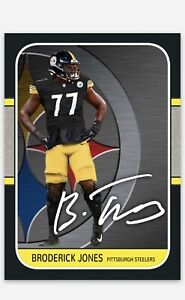 Broderick Jones Pittsburgh Steelers OT Autograph RP 1st NFL Custom Trading Card