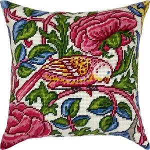 DIY Needlepoint/Tapestry Pillow Kit "Magic bird" 16x16 in / 40x40 cm - Picture 1 of 3