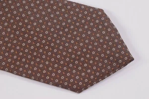 Corbata cuello Belvest nueva con etiquetas marrón con lunares blancos 100 % seda - Imagen 1 de 7