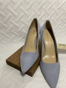 Tacones Michael Kors Dorothy Flex de gamuza azul pálido para mujer talla 9 - Imagen 1 de 19