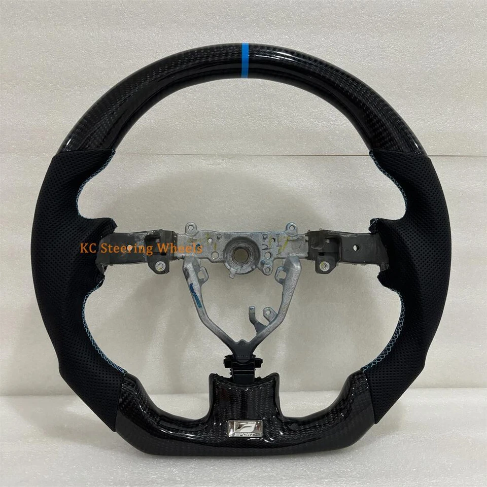 Volante de fibra de carbono línea azul para LEXUS 2007 2008 2009 ES 2006-2011 GS Foto 1 de 4