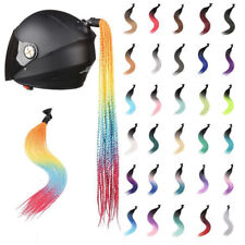 Helmet Dreadlocks Locs Braid Ponytail Hair Pigtail Wig Decor with Suction Cup