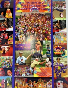 Póster vintage de campamento de payasos 2005 17x22 - Imagen 1 de 5